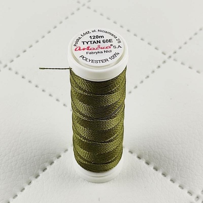 Šijacia niť Titan 60E 120 m farba khaki 2582 malá