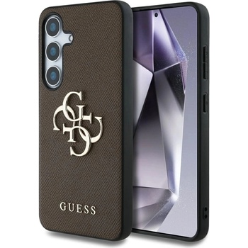 GUESS Калъф Guess Grained Big 4G Logo Small Classic Logo за Samsung Galaxy S25 кафяв (3666339449179)