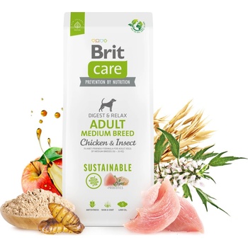 Brit Care Sustainable Adult Medium Breed Chicken & Insect 1 kg
