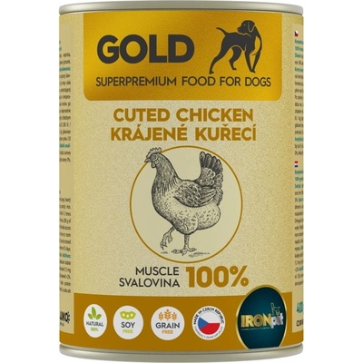 IRONpet Gold Dog Kuracia krájaná svalovina 400 g