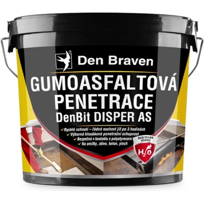 DEN BRAVEN Gumoasfaltová penetrácia DenBit DISPER AS 5 kg