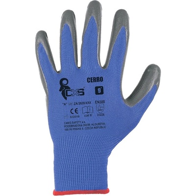 CANIS SAFETY a. s Cxs cerro / Ръкавици, потопени в нитрил - синьо/сиви 9 (341008641009)