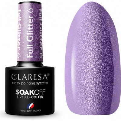 Claresa Full Glitter hybridní lak na nehty 6 5 g