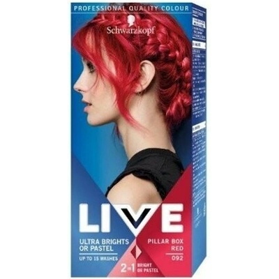 Schwarzkopf LIVE Ultra Brights or Pastel semi-permanentná farba 092 Pillar Box Red 50 ml