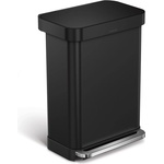simplehuman Матово черно стоманено кошче за боклук с педал 55 l - simplehuman (CW2103)