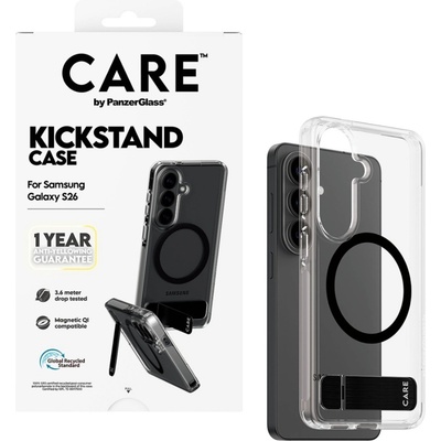 Panzer Калъф CARE - Urban Explorer w. Black Kickstand, Galaxy S26, прозрачен (5715685034084)
