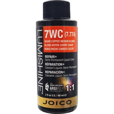 Joico Lumishine Demi-Permanent Liquid Color 60 ml боя без амоняк 7WC Warm Copper Medium Blonde
