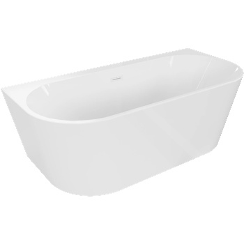 Mexen Oval+ свободно стояща вана до стена 170 x 80 см, бяла, преливник бял - 52681708000-20 (52681708000-20)