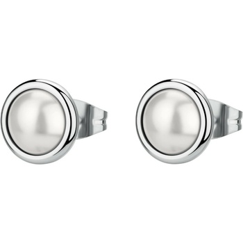 Brosway Oceľové kôstkové náušnice s perličkami Essential BNL148