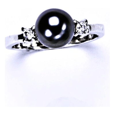 Čištín stříbrný umělá perla stříbrno šedá T 1207