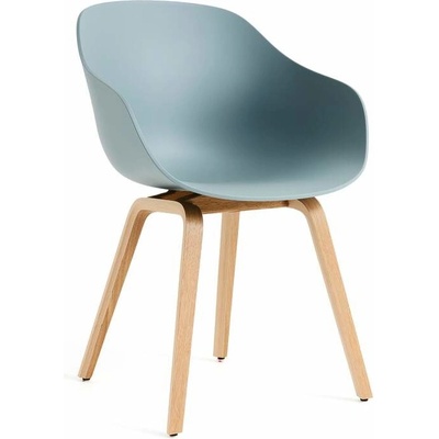 HAY AAC 222 Lacquered Oak Veneer / dusty blue