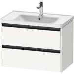 Duravit Ketho. 2 - Шкафче за умивалник 55x78x46 см, 2 чекмеджета, матово бяло K25283018180000 (K25283018180000)