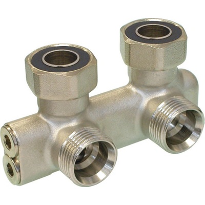 FORNARA FORNARA křížení rohové pro radiátory VK, uzavíratelné, s redukcemi 3/4" x 1/2" a adaptéry na plocho FO.409E