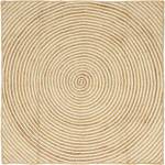 vidaXL Килим за площ Бяло 120 x 120 cm юта (42010720)