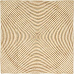 vidaXL Килим за площ Естествено и бяло 120 x 120 cm юта (42010720)