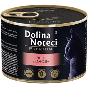 Dolina Noteci Премиум за котки с филе от сьомга 185 г