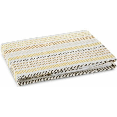 Takoy Plachta s gumou z bavlny farba horčicová pruhovaný vzor 105 g/m² PRINT-HF-455537 140x200x30