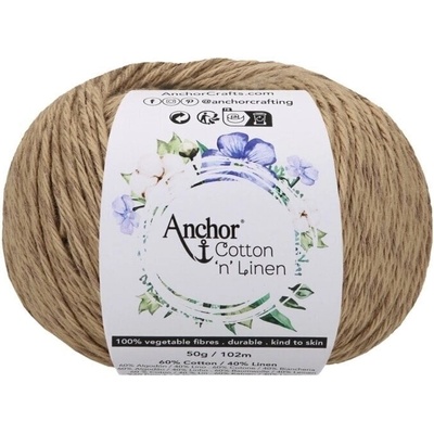 Anchor Cotton 'n' Linen 00004 Latte Плетене на една кука прежда (4680004-00004)