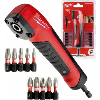 Milwaukee 4932471274 Úhlový nástavec s příklepem (Sada 11 dílů včetně bitů) – Zbozi.Blesk.cz
