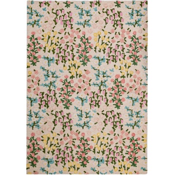 Flair Rugs Кремав ръчно изработен вълнен килим 200x290 cm Emilia Floral - Flair Rugs (503119380024)