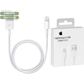 Apple Кабел Apple MD819 iPhone 5 Lightning 2м, Бял (MD819, 2023942600563)