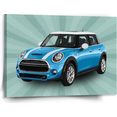 Sablio Obraz Mini sedan Zelené pozadie - 150x110 cm