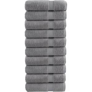 vidaXL Премиум кърпи за баня SOLUND 10 бр сиви 70x140 см 600 gsm (137310)