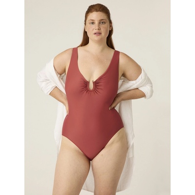 Modibodi menštruačné plavky High V Neck One Piece Sahara Red