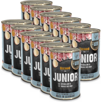 BELCANDO Junior - Птица с яйце - консерва 12 x 400г