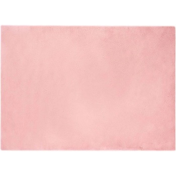 vidaXL Килим с изкуствена заешка козина Розово 200 x 280 см Полиестер (42021705)