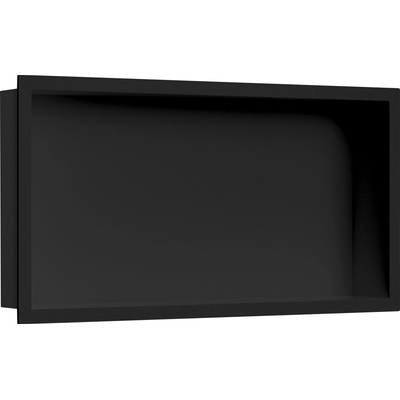 CERANO - Zápustná polička/nika s okrajem do obkladu - černá matná - 60x30x10 cm