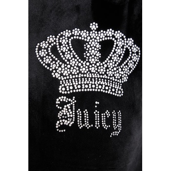 Juicy Couture суичър с качулка дамски от кадифе GOTHIC CROWN (JCBAS126805)