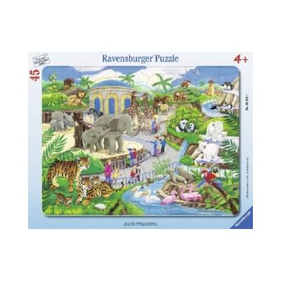 Ravensburger Verlag Ravensburger Kinderpuzzle - 06661 Besuch im Zoo - Rahmenpuzzle für Kinder ab 4 Jahren, mit 45 Teilen