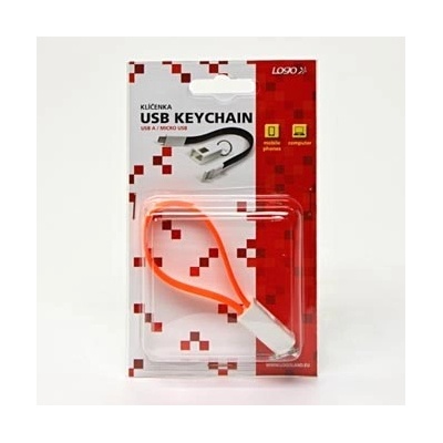 Logo KUAMXJS02EQL USB (2.0), USB A M- USB micro M, 0,2m, oranžový