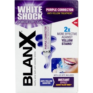 Blanx Избелваща система за зъби White Shock Purple Corrector LED Treatment, 2 части - ozone