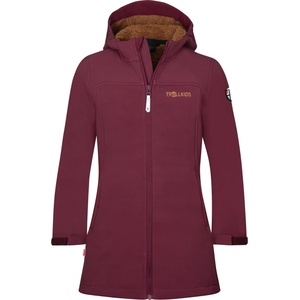 TROLLKIDS Детско софтшел яке Trollkids Girl's Kristiansand Coat Softshell jacket - Redwood / Caramel - размер 110 (EU) (703-3291-0612)