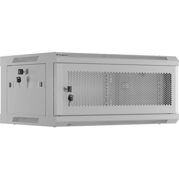 Lanberg Комуникационен шкаф, Lanberg rack cabinet 19" wall-mount 4U/600x450 with perforated door grey (flat pack) (WF01-6404-23S)