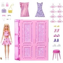 Mattel Barbie Šatník snů v pastelových barvách s panenkou oblečky a doplňky HXD58