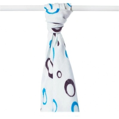 Kikko osuška Bambusová línia kolekce Spirals&Bubbles potisk 1 ks 90x100 cm Cyan Bubbles 2020