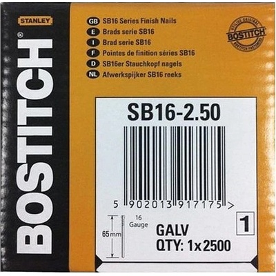 Hřebíčky Bostitch SB16, 64mm, 2500ks
