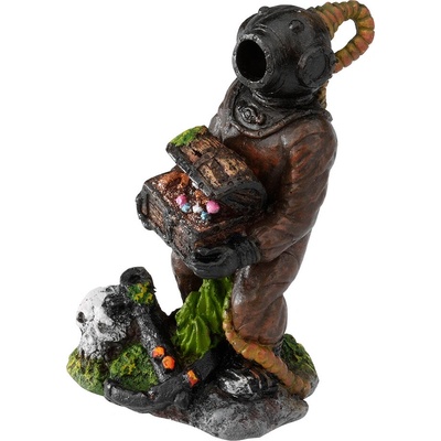 Duvo Plus - Декор за аквариуми -водолаз със съкровище 14 см