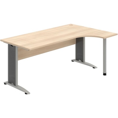 OFFICE PRO s.r.o. HOBIS kancelársky stôl pracovný tvarový, ergo ľavý - CE 1800 L, agát