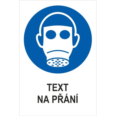 Nosit respirátor proti prachu - Váš text plast 3 mm 600 x 400 mm – Zbozi.Blesk.cz