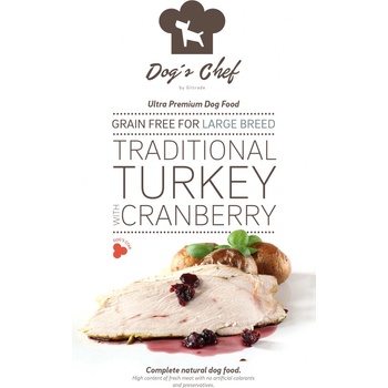 Dog's Chef Traditional Turkey with Cranberry for Large breed 12 kg