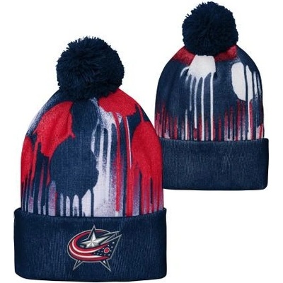 dětská zimní čepice Columbus blue Jackets Paint Splatter Cuffed
