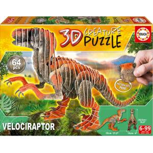 Educa 3D пъзел Educa от 64 части - Велоцираптори (EDU19382) - ozone