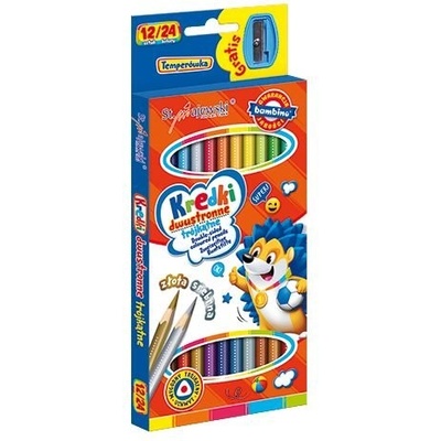 St. Majewski Двустранни цветни моливи Majewski Bambino 12бр. с острилка