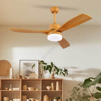 ZEVENTI - LED таванен вентилатор MARE LED/24W/230V Wi-Fi Tuya дъб + дистанционно управление (ZV0038)