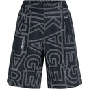 Karl Lagerfeld šortky PRINTED LINEN SHORTS černá