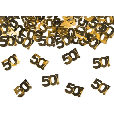 Konfety Metalické narozeninové 50 ZLATÉ 15g – Zboží Mobilmania